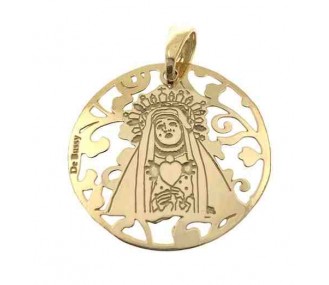 Medalla Virgen del Calvario en plata de ley 25mm MCV005D