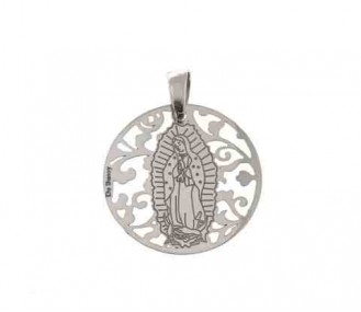 Medalla Virgen de Guadalupe (Mexico) en Plata de Ley. 25mm MGP005P