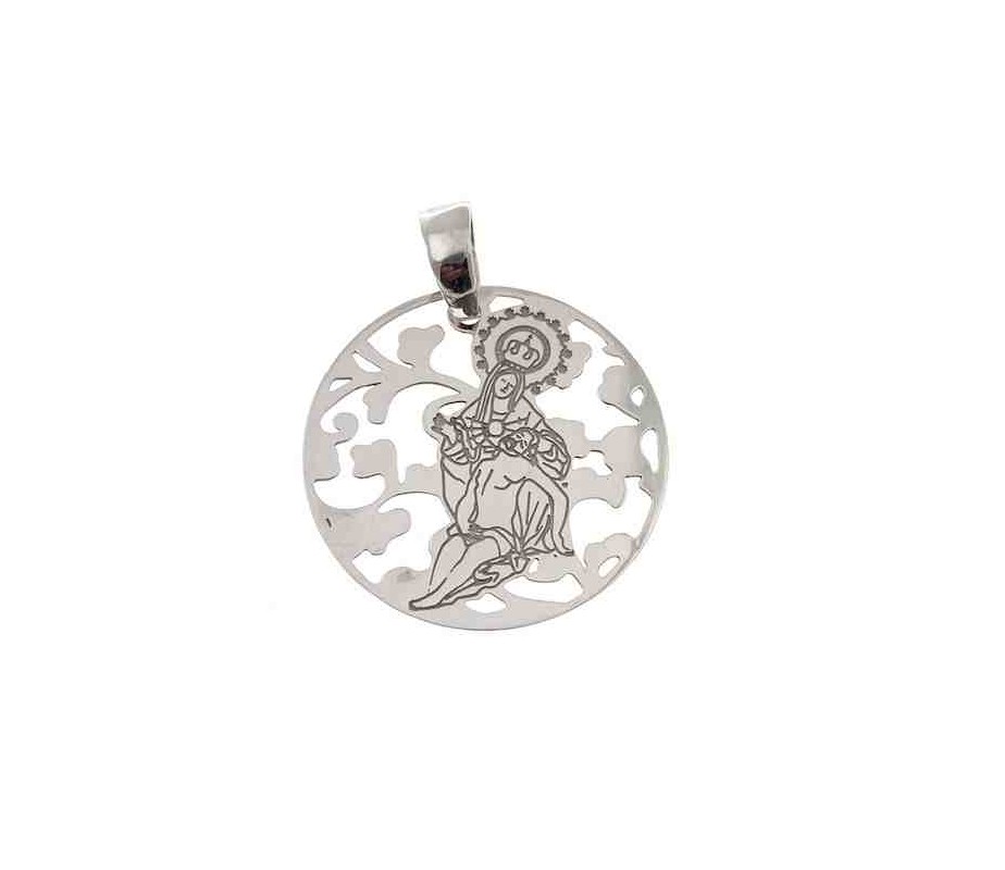 Medalla Virgen Caridad Plata Ley 925m 25 mm MCR005P