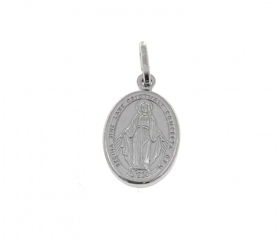 Medalla Virgen de la Milagrosa Plata de Ley 18 mm DBMM18