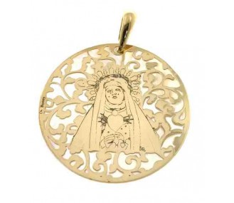 Medalla Virgen del Calvario en plata de ley 40mm MCV008ND