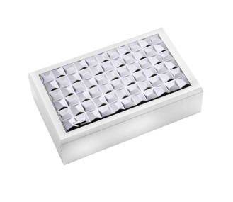 Caja Ice , madera lacada en blanco,  20,5x12,5x6 cm REF:07500725