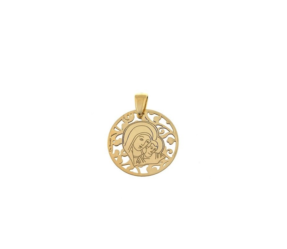 Medalla Virgen del Camino en plata de ley Chapado 25mm MC005D