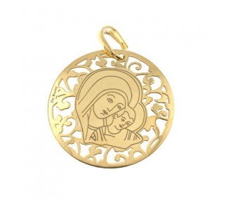 Medalla Virgen del Camino en plata de ley Chapado 35mm MC003D