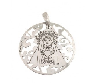 Medalla Virgen del Calvario en plata de ley 25mm MCV005P